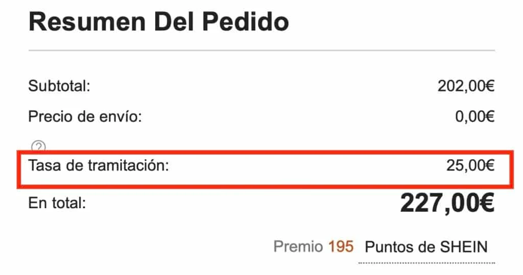 ¿Qué es la tasa de tramitación SHEIN y cómo eliminarla?